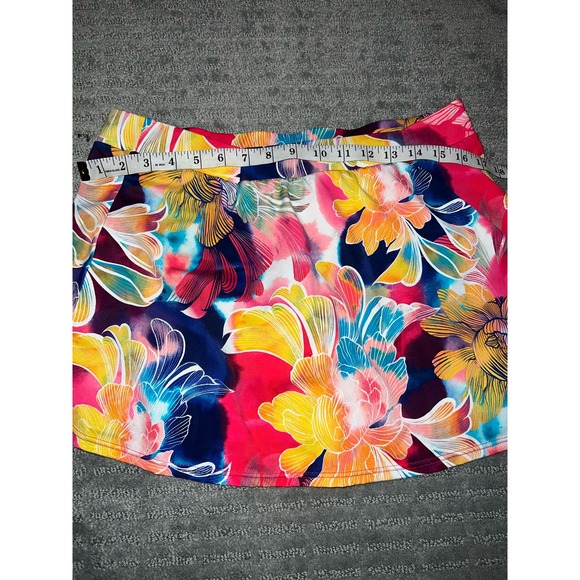 Miraclesuit x Talbots colorful Tropical Tankini botton skort. size 14 - Picture 6 of 7